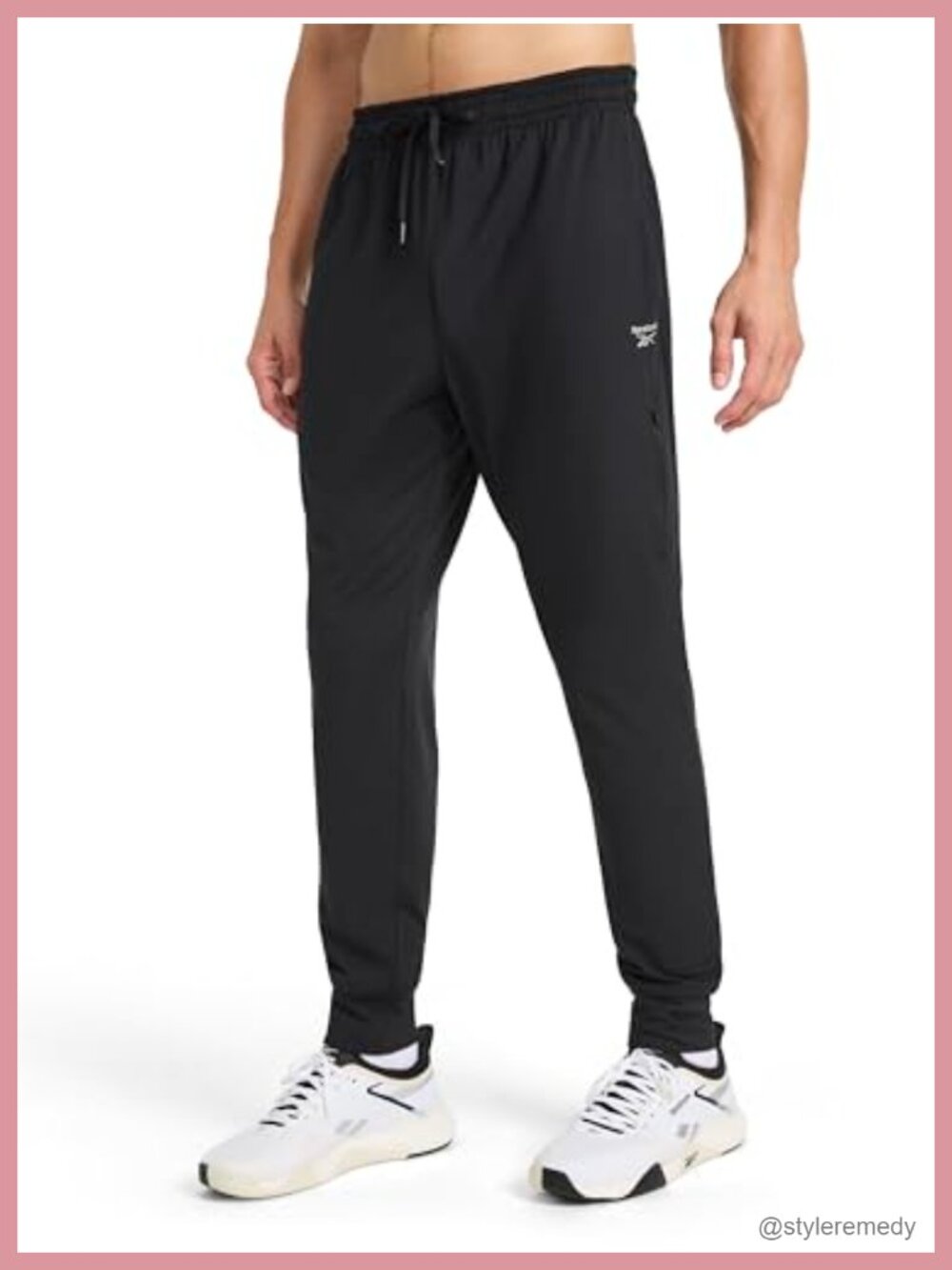 Men's Standard Fit Lightweight Stretch Poly-Blend Joggers with Zip Pockets 30"